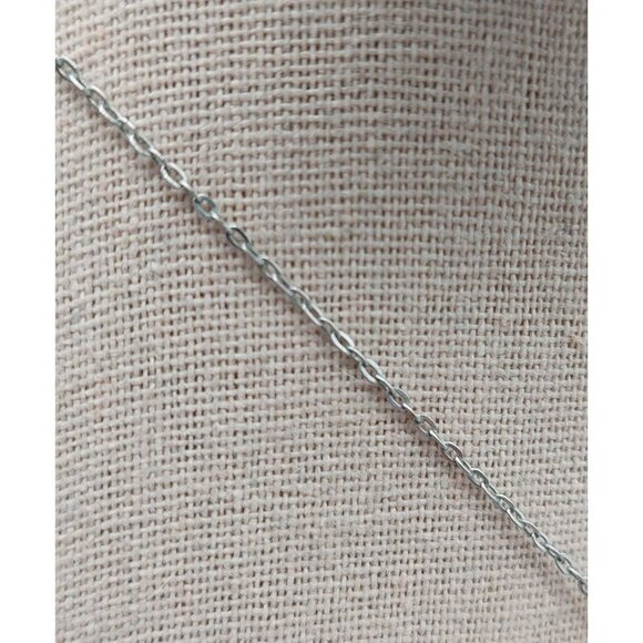 Beautiful Silver Tone & Green Chain Pendant Necklace & Stud Earrings Jewelry Set - Picture 5 of 12